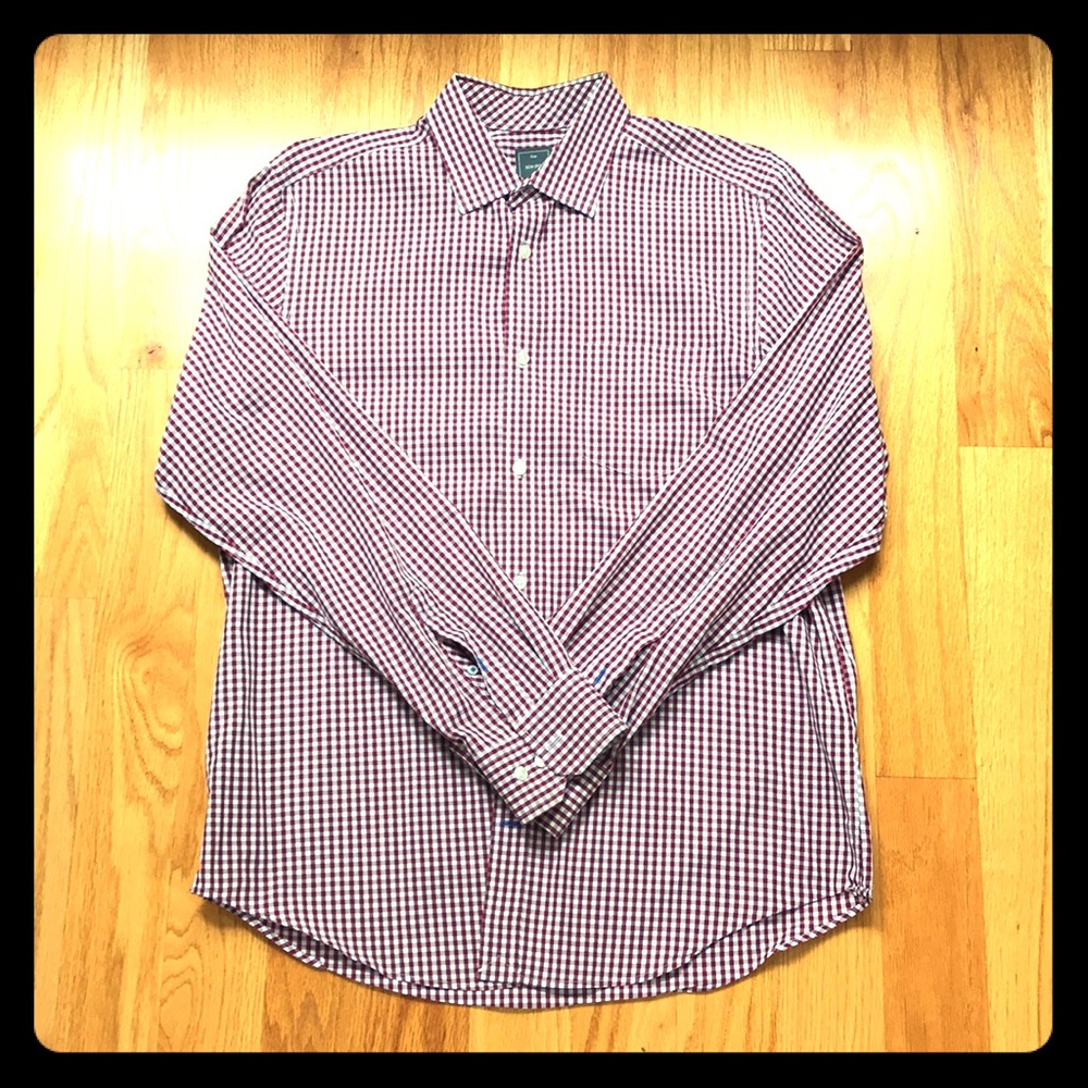 Gap Maroon and White Shirt L